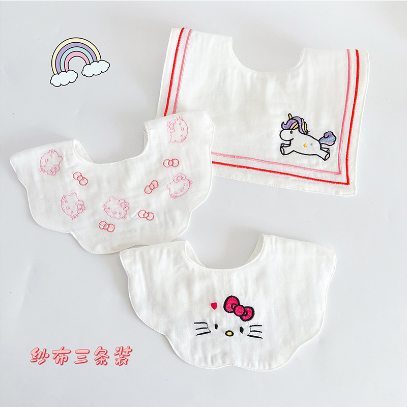8 gauze cute pink cat combination