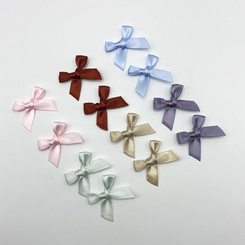 3-point double-sided polyester semi-finished product with bow, handmade diy clothing, shoes and hats, doll gift box, decorative accessories