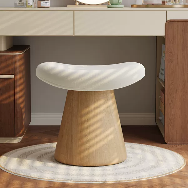 Light Luxury Rotatable Small Makeup Chair for Girls' Bedroom, Dressing Table, Dressing Room, Home Use, Space-Saving, Versatile Stool