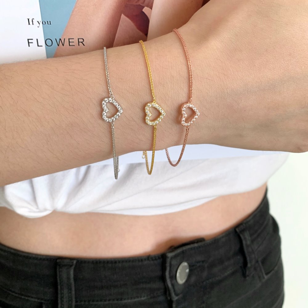 Bracelets Classification 925 Sterling Silver Bracelets Sweet Simple Style