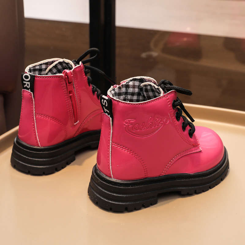 Children's Martin 2024 new girls' autumn and winter short British style boys' single boots_voghion.com