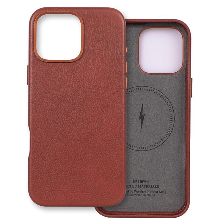 Suitable for iPhone 16 Pro Max Oil Wax Leather Phone Case, Full Leather Cover, Apple 15 Magnetic Leather 17 Protective Case