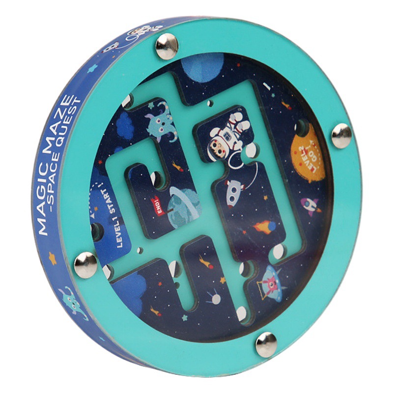 Laberinto de bolas de equilibrio de doble cara para niños paciencia educativa entrenamiento de concentración divertido juego de pelota juguetes de madera