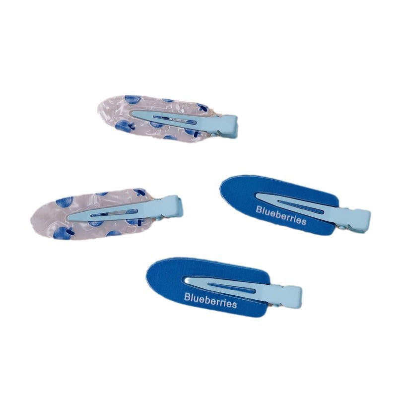 Verano refresco azul frutas brocas para el cabello color macaron tocado de corazón de niña brocas para el cabello pequeño brocas no marcas brocas