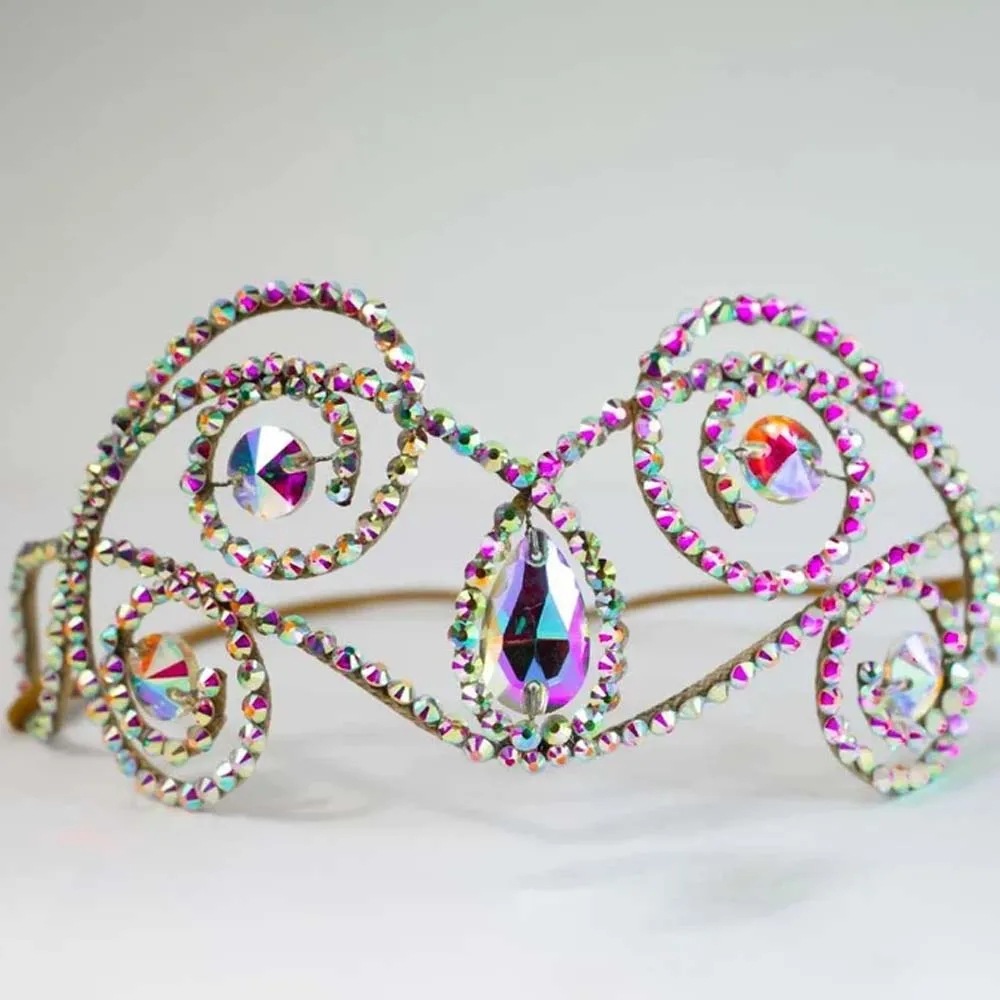 Bohemia color gota de agua correa de cabello personalidad diamante tocado accesorios escenario Headwear