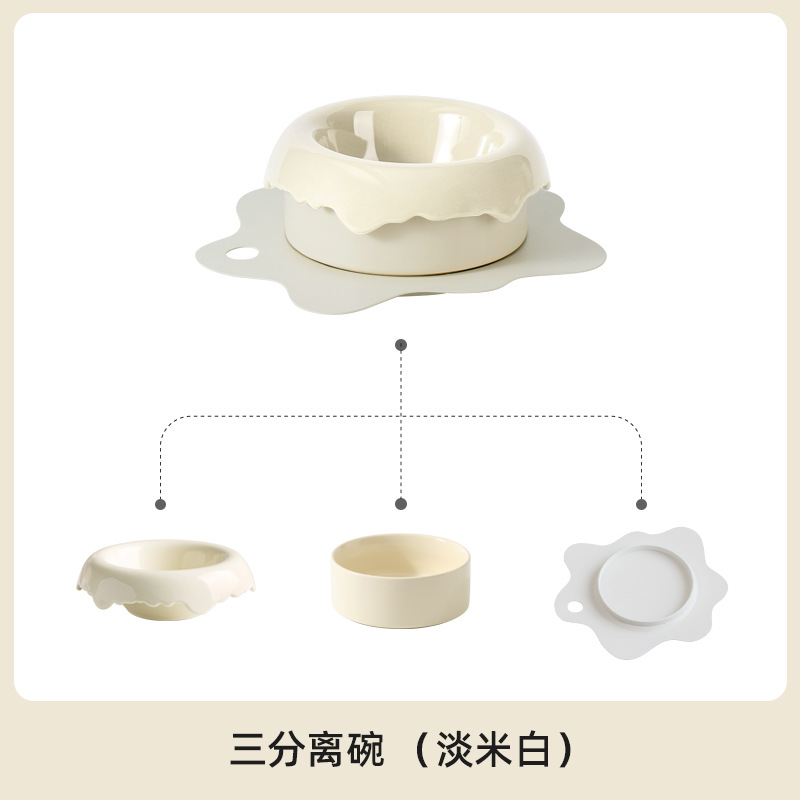 Tacos de cerámica creativos transfronterizos para gatos Tacos de mascotas Tacos de grano para gatos Tacos de alimentación para perros Tacos de agua para bebidas