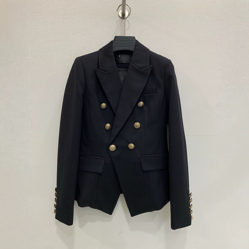 Nanyou High-End Women's Clothing 2026 Autumn BAL New Wool Blend Slim-Waisted Blazer Jacket for Women