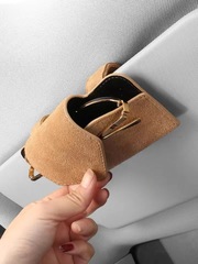Multifunctional storage car sun visor car clip support suede car interior supplies sunglasses frame car glasses clip