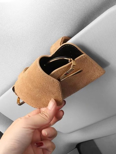 Multifunctional storage car sun visor car clip support suede car interior supplies sunglasses frame car glasses clip