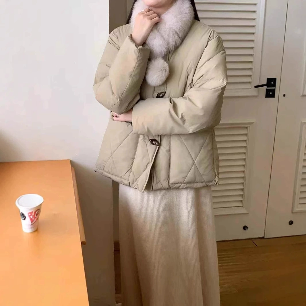 Зимняя теплая стеганая куртка, китайский стиль, oversize