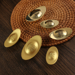 Solid copper ingots, pure copper, simulation alloy strips, large and small sizes, treasure cask home decoration, living room crafts, ornamental piece