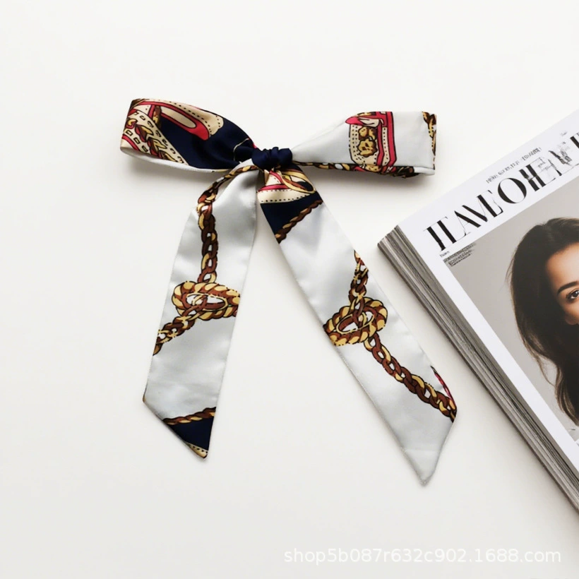 Подарочная коробка, шелковые шарфы на бретелях, тонкие и узкие длинные шелковые шарфы, повязки для волос, плавающие шарфы, подходящие декоративные маленькие шелковые шарфы оптом