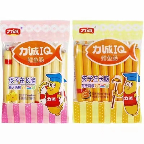 Licheng cod sausage 80g bag original cheese children's snack snack fish food sea fish sausage wholesale