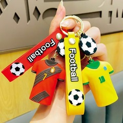 ワールドカップのサッカーのユニフォームのキーホルダーのペンダントの記念品のキーホルダーのサッカーのペンダントの運動会の贈り物の卸売り
