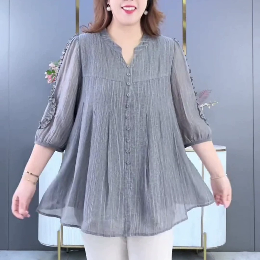 Модная рубашка для мамы, осенняя, оверсайз, plus size