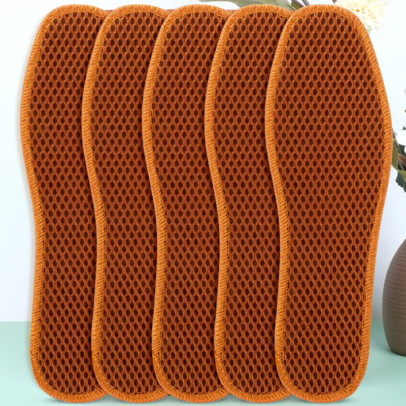 竹炭网眼除脚臭男女透气防臭吸汗鞋垫批发运动减震留香跨境热销