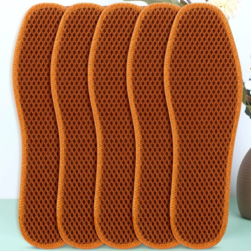 Бамбуковые сетчатые стельки с активированным углем для мужчин и женщин, дышащие, антибактериальные, влагопоглощающие, оптовые спортивные амортизирующие стельки с сохранением аромата, хит продаж для трансграничной торговли