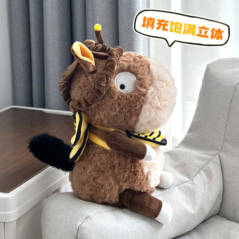 Nueva almohada de abeja y burro, linda abeja, muñeca para niños, muñeca, juguete de peluche grande, regalo de cumpleaños