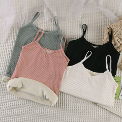 Thickened and padded vest for women in autumn and winter, slimming and body-hugging, sleeveless, inner wear, anti-cold strap, warm undergarment, waistcoat 