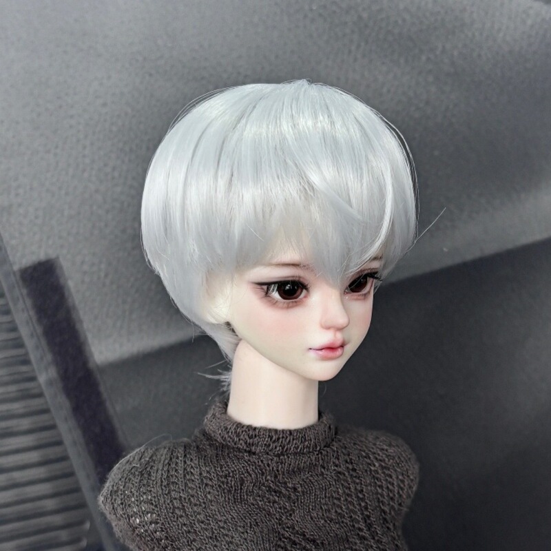 Pei Qin/Bjd Wig 3/4/6 Scale Mdd Idol Boy White Male Wig Soft High-Temperature Fiber