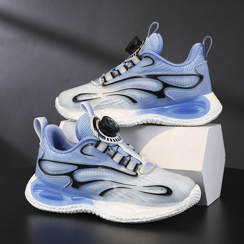 Boys' 2024 Spring New Children's Mesh Breathable Sports Big Kids Anti slip Basketball Shoes, Running Shoes_voghion.com