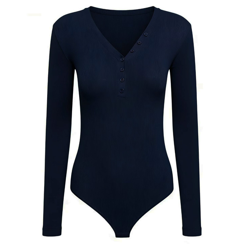 Navy blue one-piece long sleeves / S