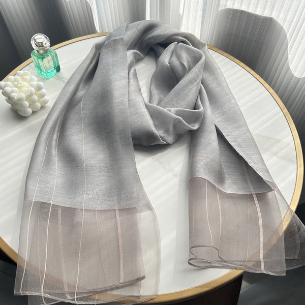 2026 mulberry silk frame small gold edge silk scarf classic plaid…