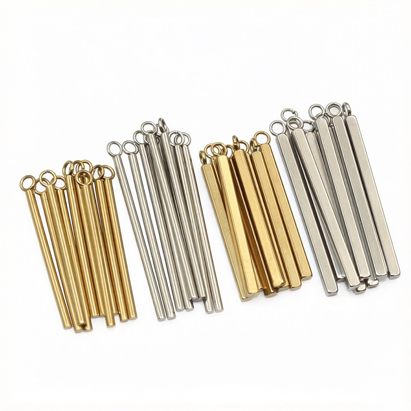 Stainless Steel Long Rods, Round Rods, Square Rods, DIY Handmade Earring Accessories, Connecting Rods, Wholesale Stainless Steel Long Rods, Round Rods, Square Rods, DIY Handmade Earring Accessories, Connecting Rods, Wholesale