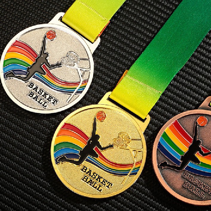 Medalla de metal Maratón Juegos Medalla de oro Jardín de infantes Medalla de oro, plata y bronce Honor Listado Producción