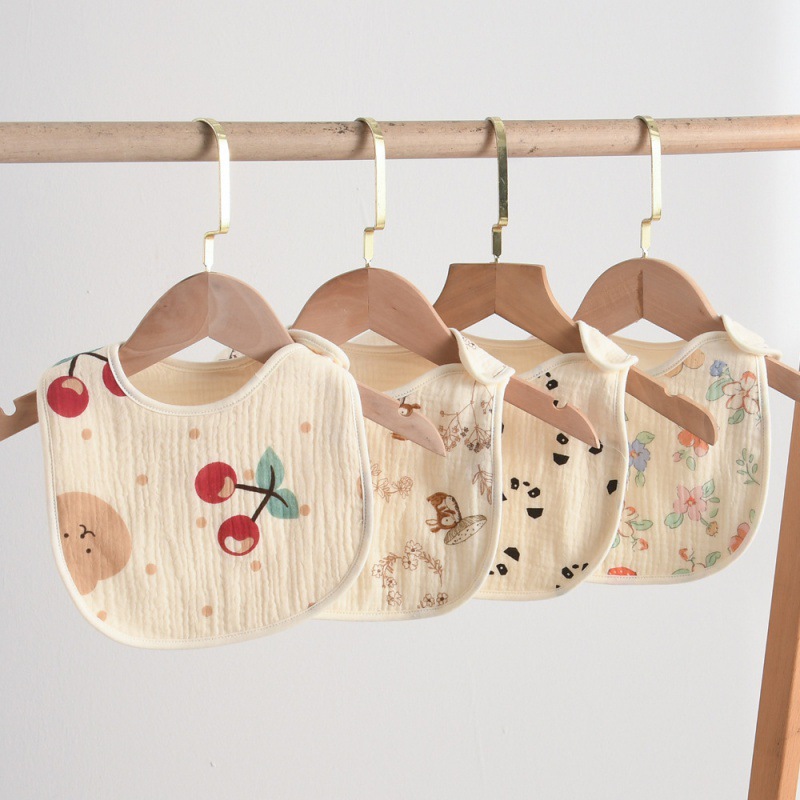 Children's gauze protective eating bib for food