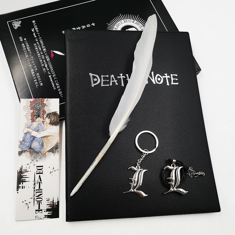 Аниме Death Notes L ожерелье Ryuk брелок ручка-перо ночь Бог Yue оптовая подарочная коробка