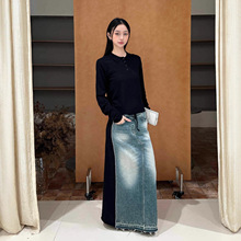 DTWO秋冬新款十三行批发原创设计小众Polo领针织衫女 5519022