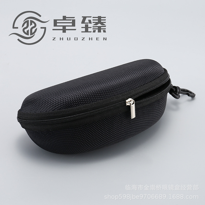 Glasses Case Factory Batch Thickened EVA Oxford Cloth 071 Hook Sunglasses Case Sunglasses Case White Head Zipper Box Printable
