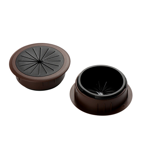 Computer desk wiring box office conference table cable hole cover wiring box round thickened plastic dustproof cable box cover