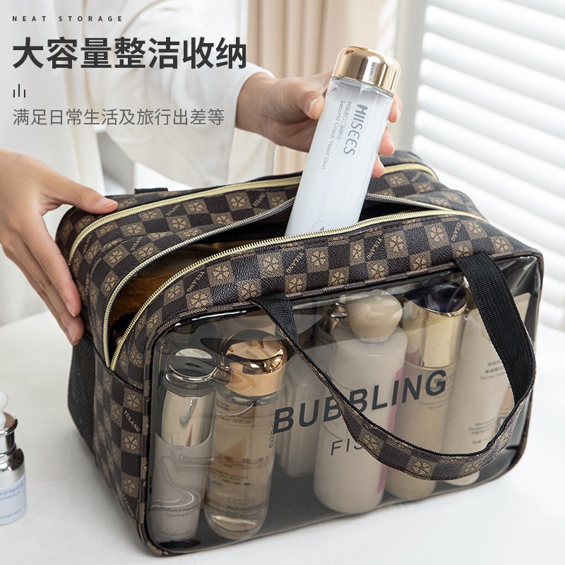 化妝包一個起批大容量高級感乾濕分離洗漱包多功能便攜防水收納包