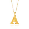 Pendant with letters, necklace, English, 18 carat