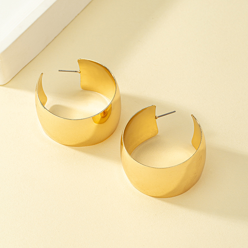 Pendientes de aro geométricos minimalistas estilo Instagram frío para mujer, diseño de nicho, mismo estilo que influencers, mayorista image 4
