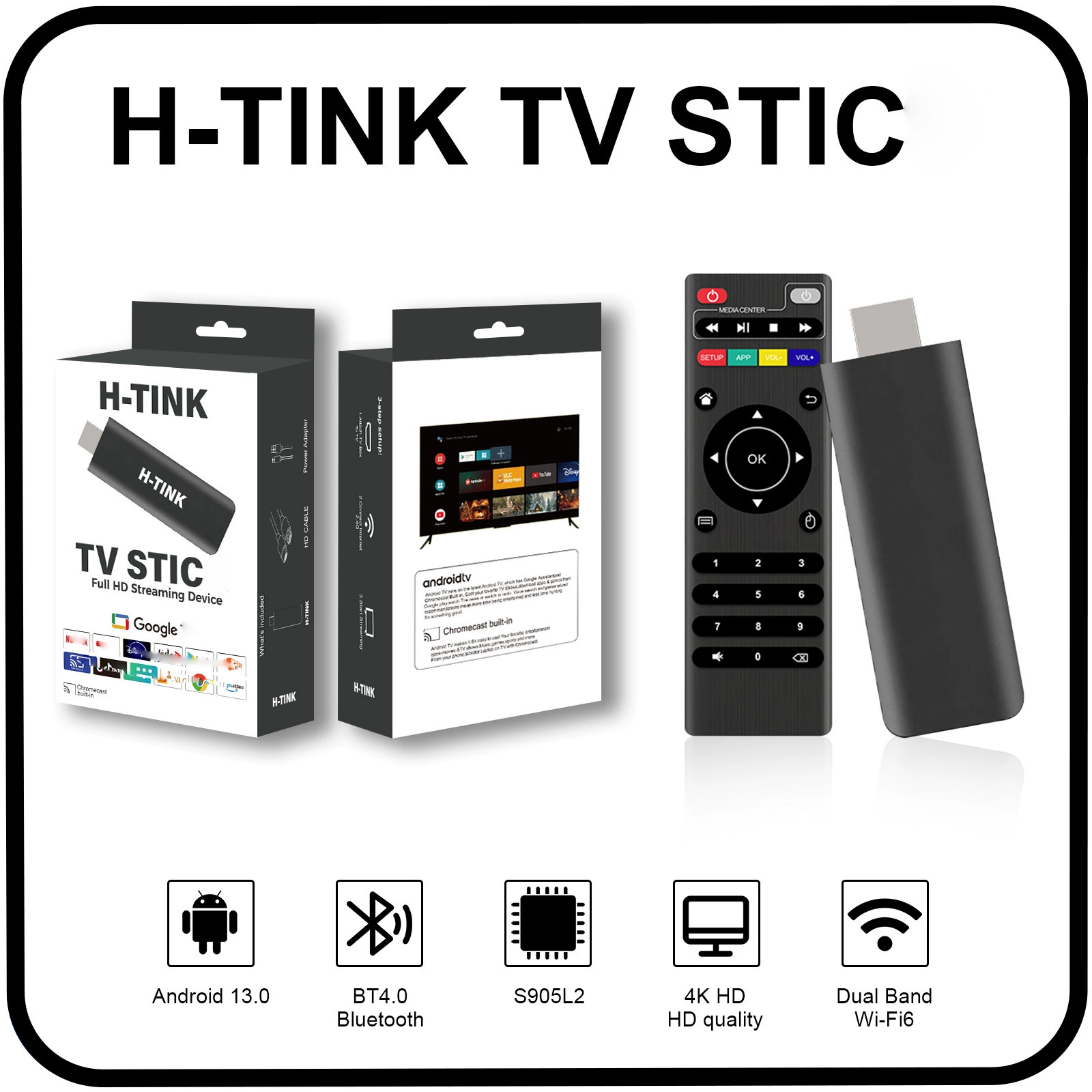 H-TINK портативная сетевая ТВ-приставка, сетевой TV BOX Android MINI