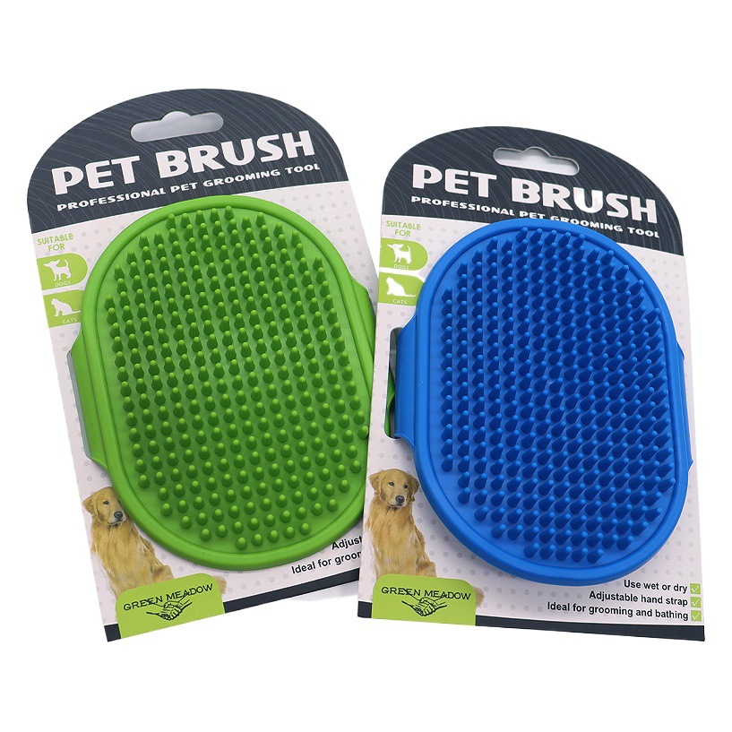 Cepillo de baño para mascotas transfronterizo Silicona artefacto de baño para perros guantes cepillo de masaje cepillo para gatos herramientas suministros de limpieza