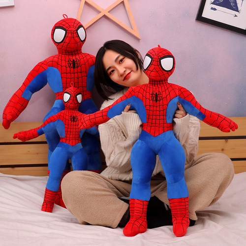 Live-stream hot-selling boy Spider-Man plush doll toy cushion children's birthday gift sleeping doll