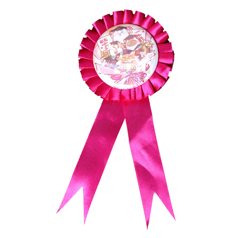 Productos de fiesta transfronterizos Fiestas de cumpleaños Insignia de fiesta Niña Niño Cerimonia Brocha Flor Brocha de estaño