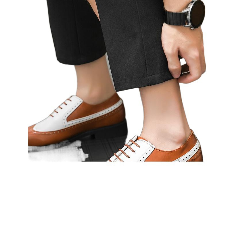 2024 nuevo comercio exterior hombre estilo británico bloco zapatos de cuero zapatos de color grande zapatos de hombre zapatos de cuero bajos