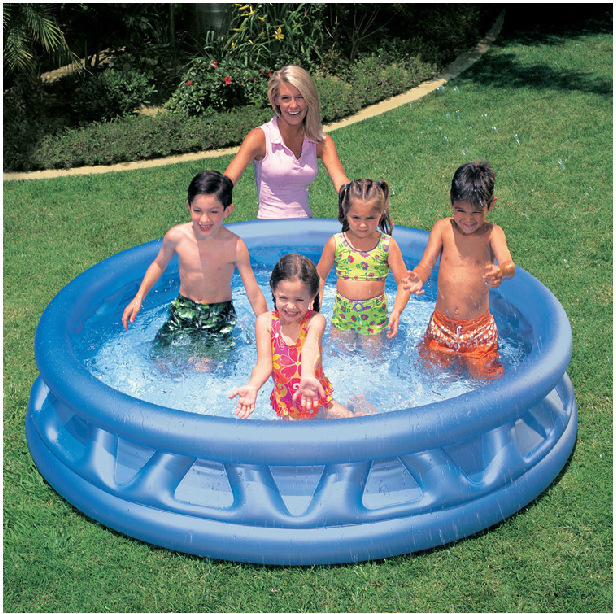 intex58431 UFO Swimming Pool Blue Soft Wall Inflatable Paddling Pool Ocean Ball Pool Children's Thickened Swimming Pool