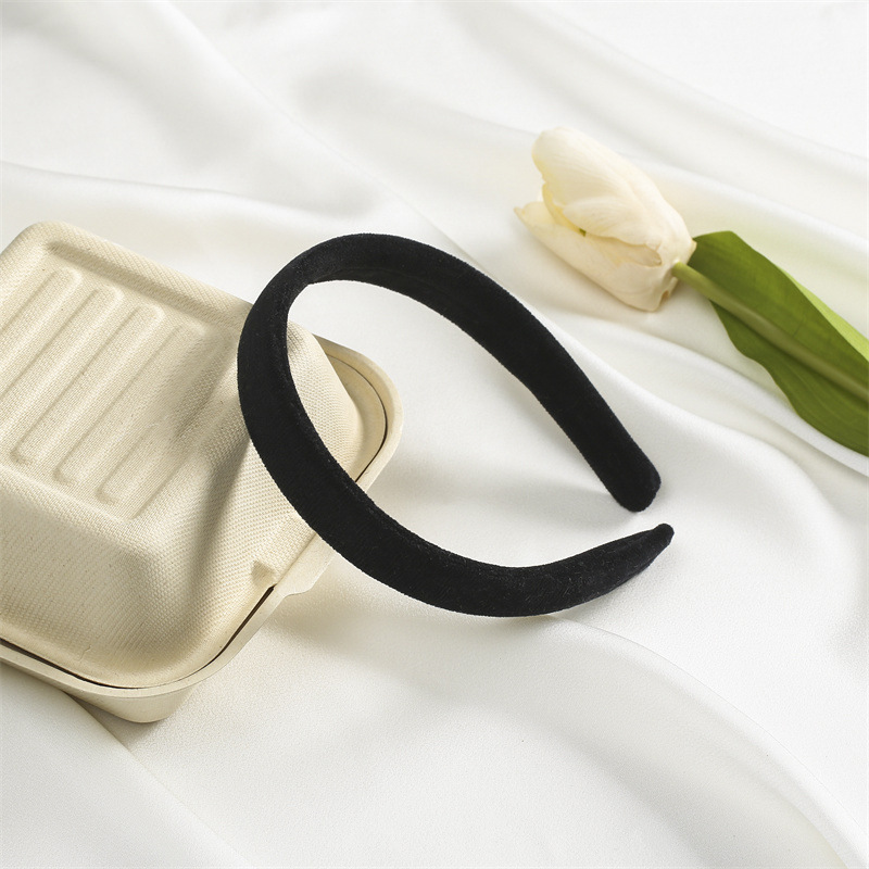 森系绿色发箍宽边小香风高颅顶压发发卡