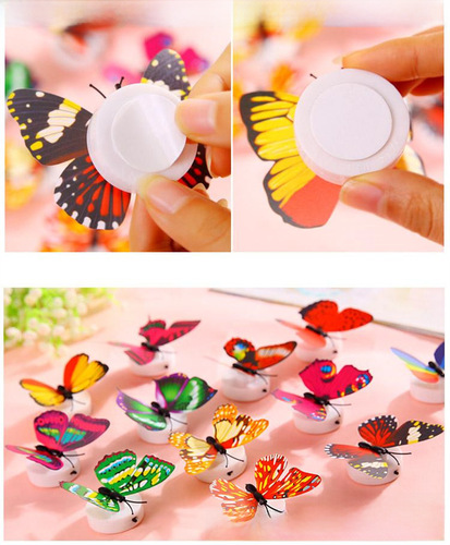LED Color-Changing Butterfly Night Light for Wholesale, Gift, Realistic 3D Wall Sticker Night Light, Home Furniture Decoration