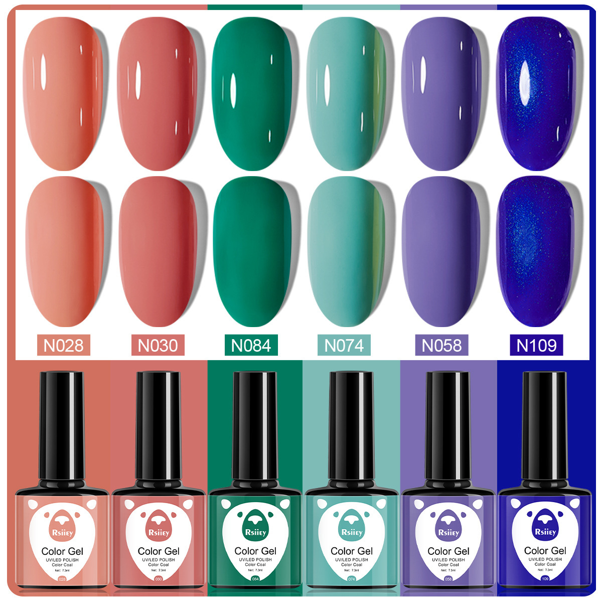 6 colores esmalte de uñas pegamento fototerapia embotellada color popular pintado brillante ojo de gato pegamento UV fototerapia pegamento esmalte de uñas traje de pegamento