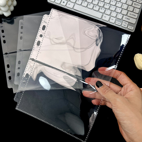 A5 universal seven-hole card album inner page Korean entertainment internal entertainment album small card 6-inch transparent large card page photo album 4 grid replacement core