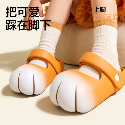 Детские милые летние дышащие тапочки в стиле Crocs подходит для мужчин и женщин для выхода на улицу, нескользящие мюли, стиль «принцесса», семейный стиль