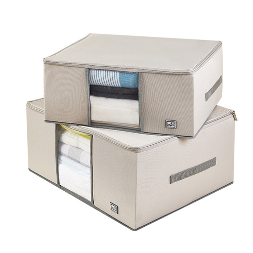 Quick Fold Storage Box, Convenient for Home Organization, Carbonized Bamboo Moisture-Proof