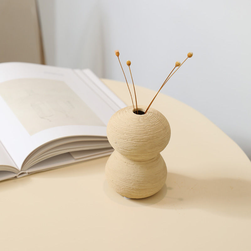 Wabilifeng creativo cerámica pequeño jarrón decoración sala de estar arreglo floral casa entrada mesa decoración de arte retro